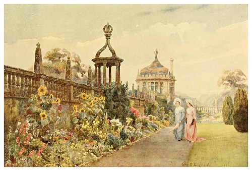 019-Girasoles en Montacute-Some English gardens 1904- George S. Elgood