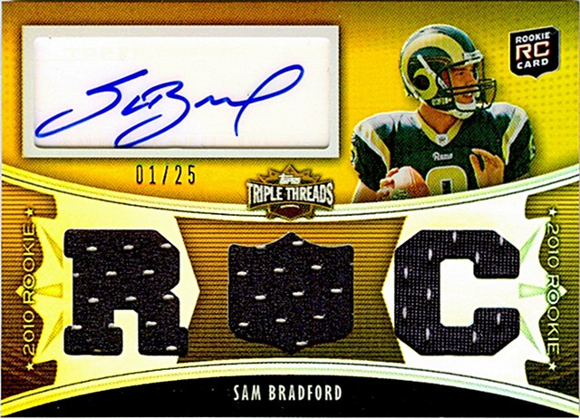 2010 Topps Triple Threads SAM BRADFORD 1/25