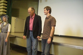 John and Ocean Robbins after presentation