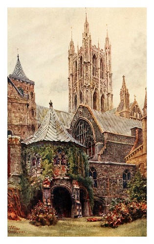 011-Canterbury baptisterio y sala capitular- Cathedral cities of England 1908- William Wiehe Collins