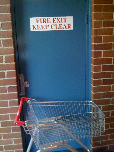 Shopping for trouble, trolleys & fire exits don't mix