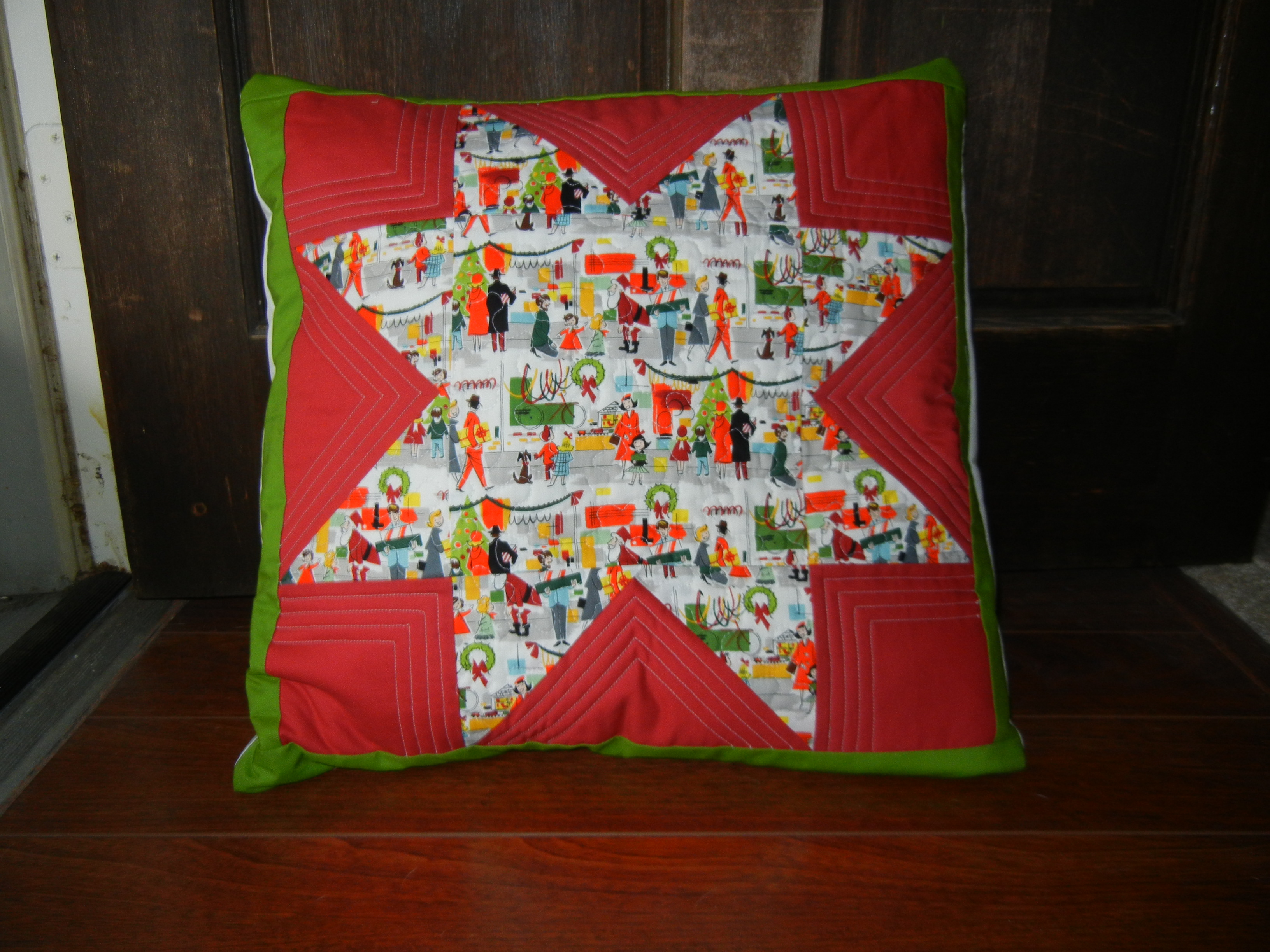Holiday star pillow