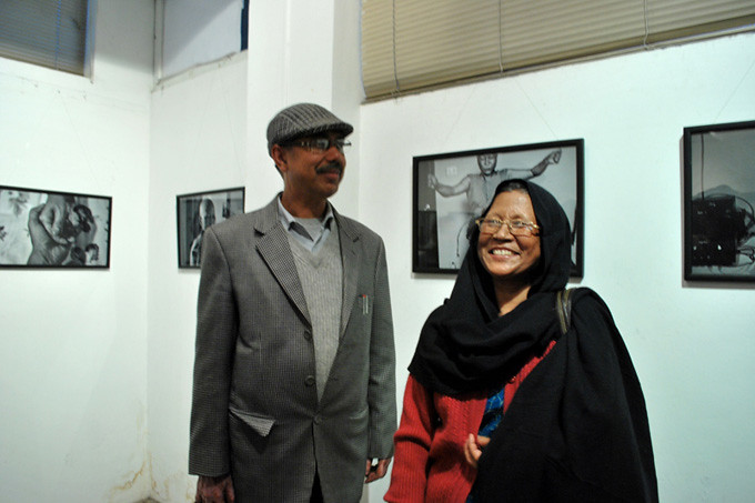 The OPENING: Nirman Shrestha' s parents. Photo: Uma Bista