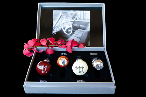Take-home gift from the dinner: Mercede-Benz's customized wine and Champagne stoppers