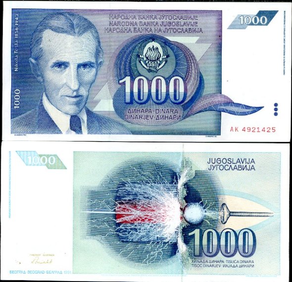 1000 Dinárov Yuhoslávia 1991, Pick 110