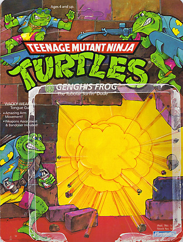 TEENAGE MUTANT NINJA TURTLES :: GENGHIS FROG .. card backer i (( 1989 ))
