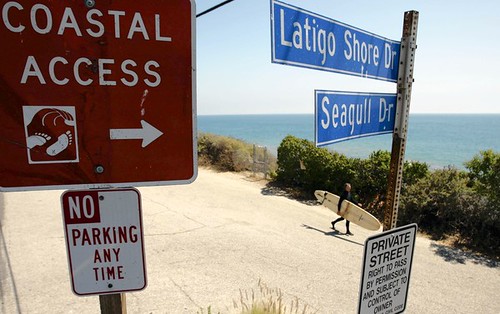 unreal parking signs, Malibu, California