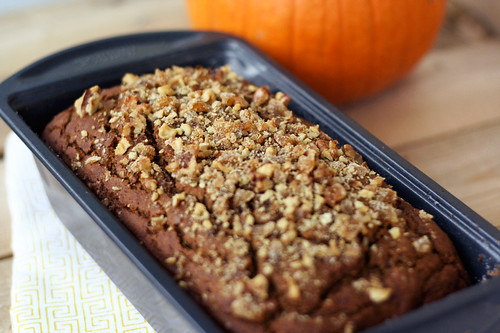 Gluten-Free Pumpkin Spice Bread with Crystallized Ginger and Walnuts
