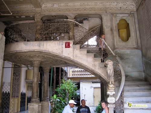 grand staircase in La Guarida Paladar - havana cuba