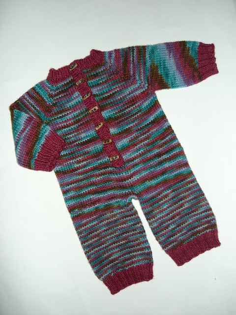 Boxing Day Clearance -  hand knitted romper, 6 months.