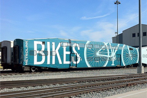Metrolink bicycle train car