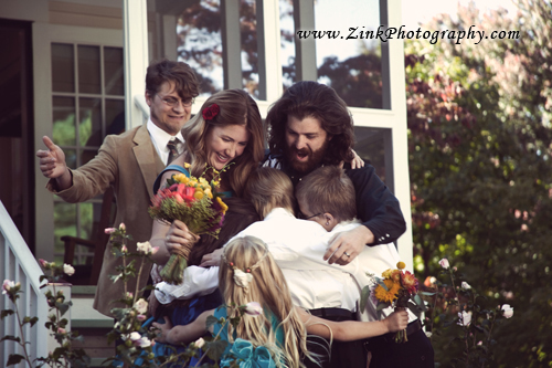  most perfect 5 minute wedding The ceremony ended in a big family hug