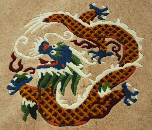 Happy Tibetan Dragon carpet, Meadowbrook, Seattle, Washington, USA by Wonderlane