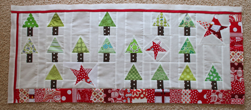 Christmas table runner top pieced...