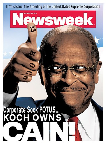 CAIN NEWSWEEK COVER by Colonel Flick