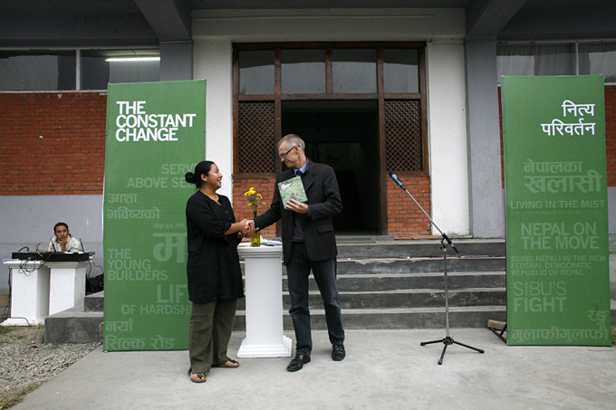 The OPENING: Danish Ambassador to Nepal launches the book. Photo: Kishor K. Sharma