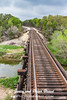 Train trestle bridge over South San Gabriel River JN059301