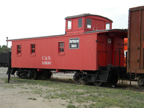 Colorado & Southern Railroad wooden steam era caboose.  The Pueblo Railway Museum.  Pueblo Colorado USA.  2011. by Eddie from Chicago
