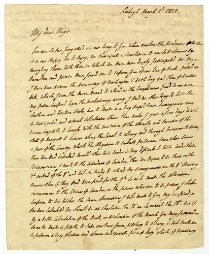 Lafayette letter to Francis Huger  [recto]