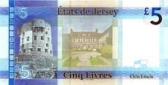 Back of Jersey £5 note 2011