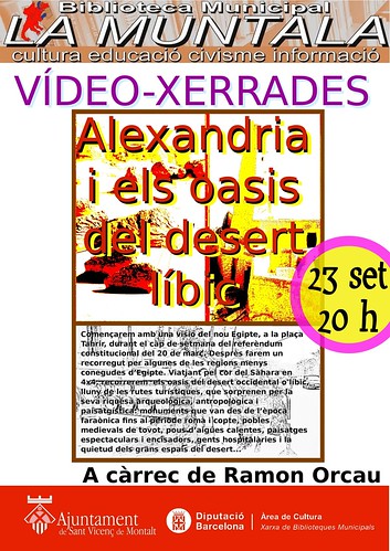 Vídeo-xerrades: Alexandria i els oasis del desert líbic 23 set 20 h by bibliotecalamuntala