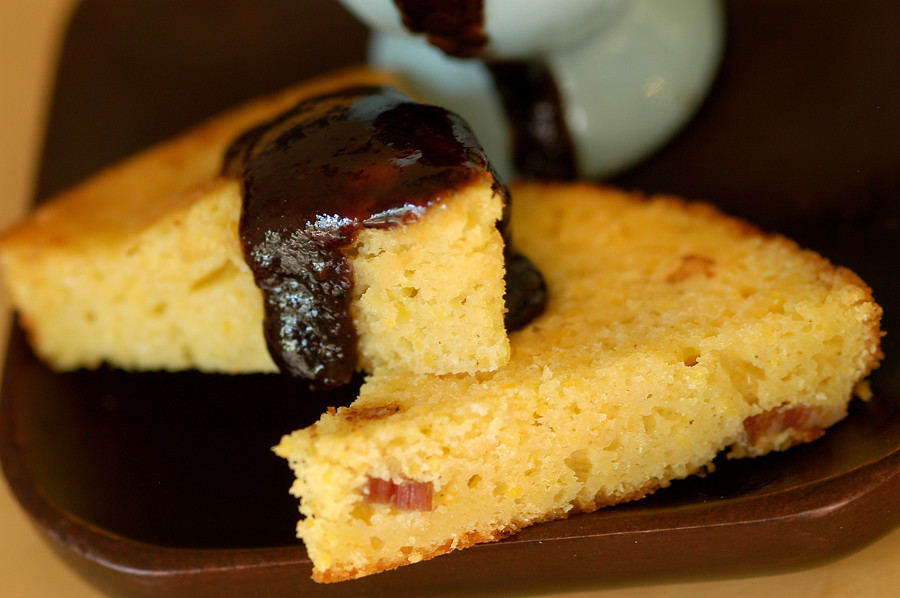 cornbread and blueberry butter