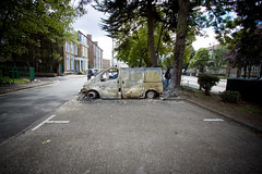 Burnt out van - Aftermath of Tottenham Riots by AndrewPagePhotography
