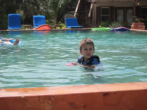 Ezra in the pool
