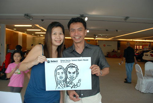 Caricature live sketching for Sime Darby Select Open House Day 1 - 3
