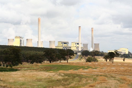 Looking across to Loy Yang power station