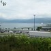 サービスエリアから諏訪湖を望むの写真
