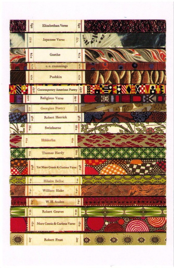 Book Spines for my Literary Postcard Swap