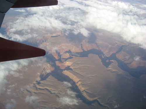 Grand Canyon from an airplane window