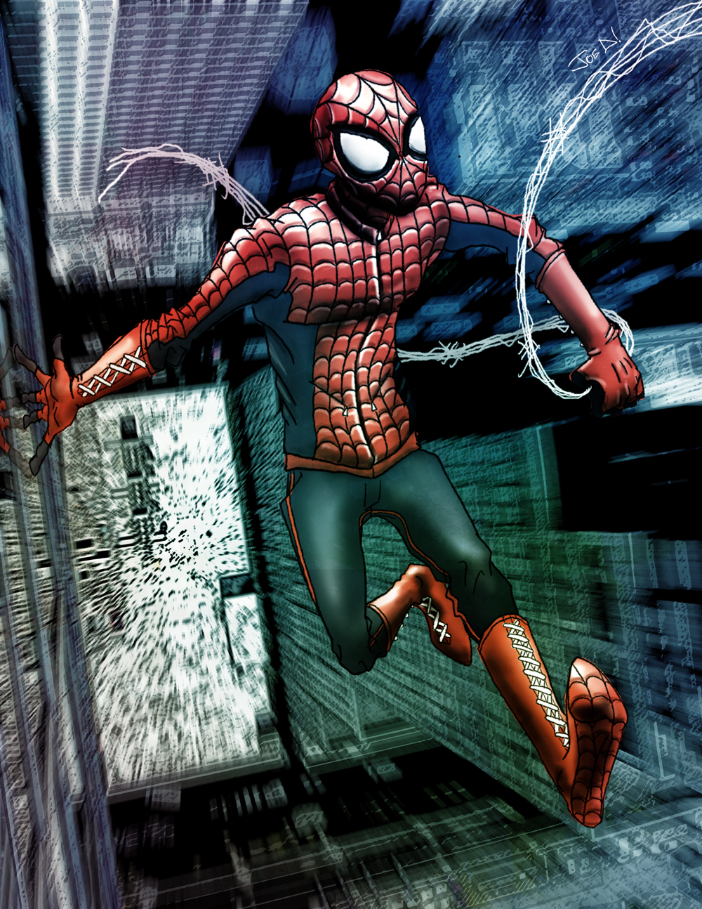 Sporty Spider-Man by Joe D!