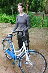 Me, drenched, with my Angkor chariot