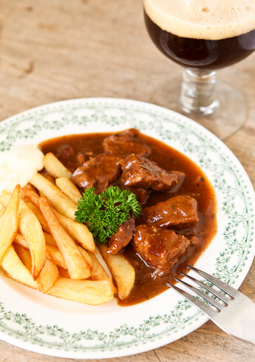 Belgian beef beer stew and home made fries