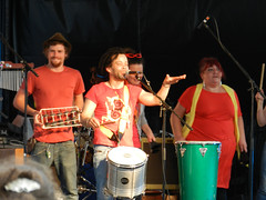 The Rhythm Corporation Drummers and Dancers (?) on Bray Seafront bandstand