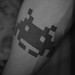 Space invader tattoo