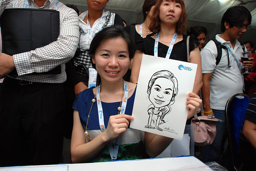caricature live sketching for Singapore International Water Week Closing Dinner - 26