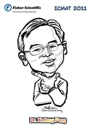 Caricature for Fisher Scientific - Dr. Xinliang Feng