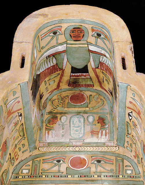 Ba-Bird in an Ancient Egyptian Sarcophagus