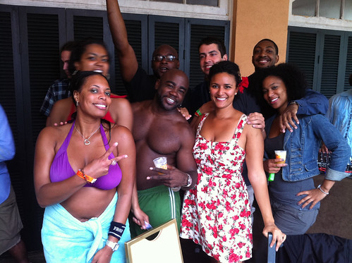 With friends at the Milagro Closing Pool Party