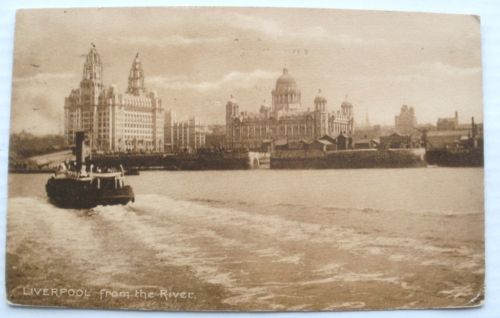 Liverpool ferry postcard posted 1916