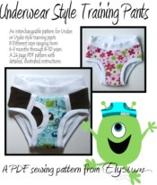 Underwear Style Training Pants PDF Pattern