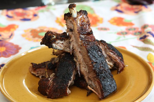 Slow Cooked Grilled Barbecued St. Louis Ribs