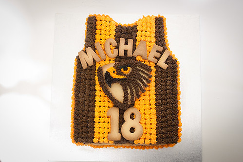 Hawks Footy Birthday Cake