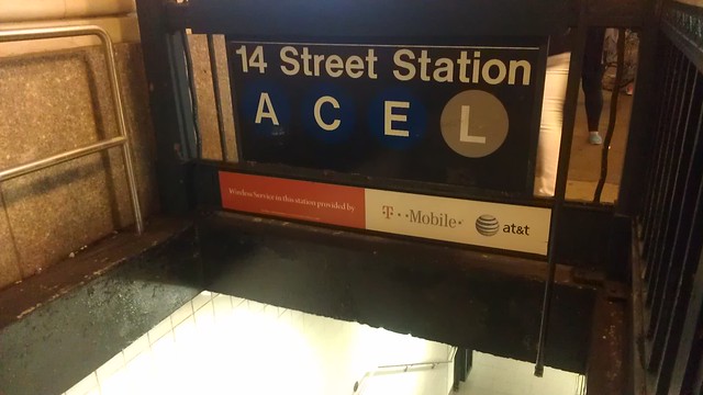 The subway stations that have cell phone service have new signage