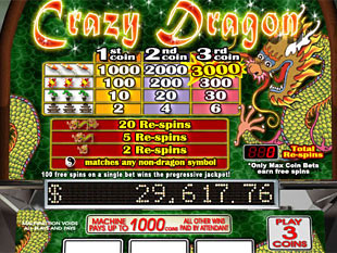 crazy dragon slots jackpot progressive slot machine game