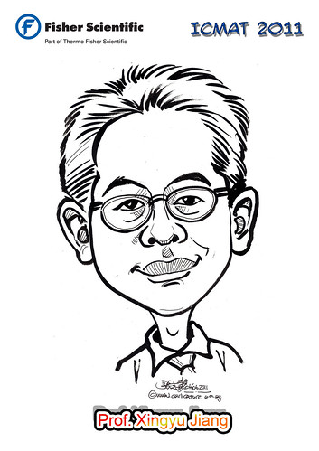 Caricature for Fisher Scientific - Prof. Xingyu Jiang