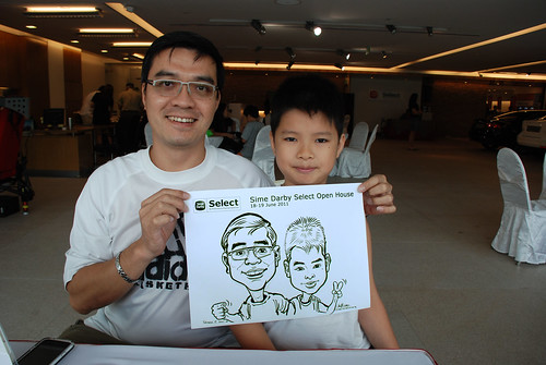 Caricature live sketching for Sime Darby Select Open House Day 1 - 5